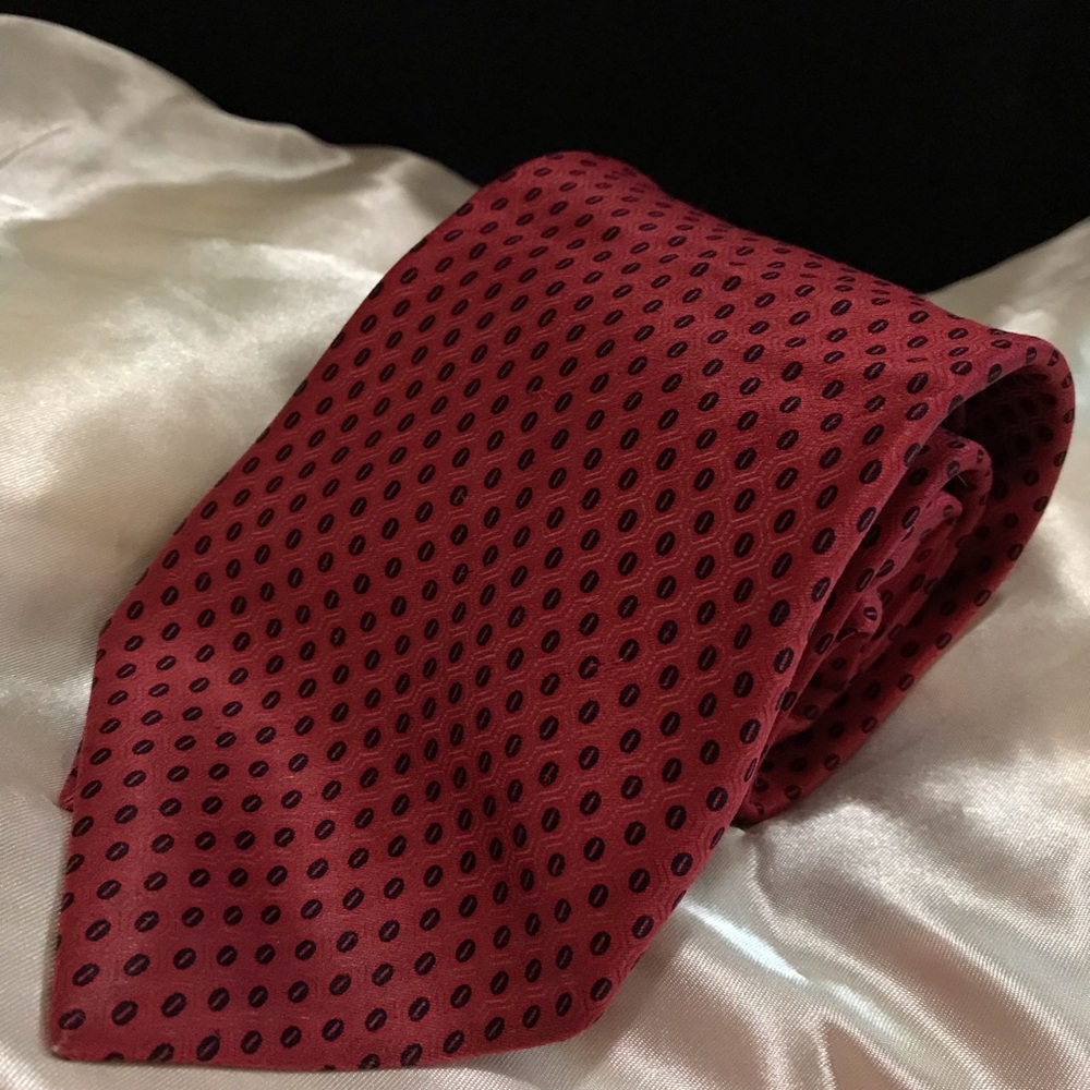 Beautiful Elegant Red Silk Ermenegildo Zegna Tie - image 1